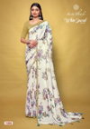 White Special Vol 03 By Kashvi Dull Moss Printed Sarees Wholesale Price In Surat
